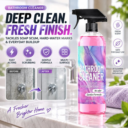 ✨ Bathroom Cleaner: Sparkle in Seconds, No Harsh Fumes