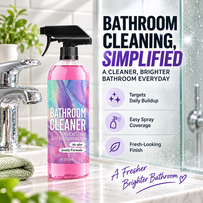 ✨ Bathroom Cleaner: Sparkle in Seconds, No Harsh Fumes